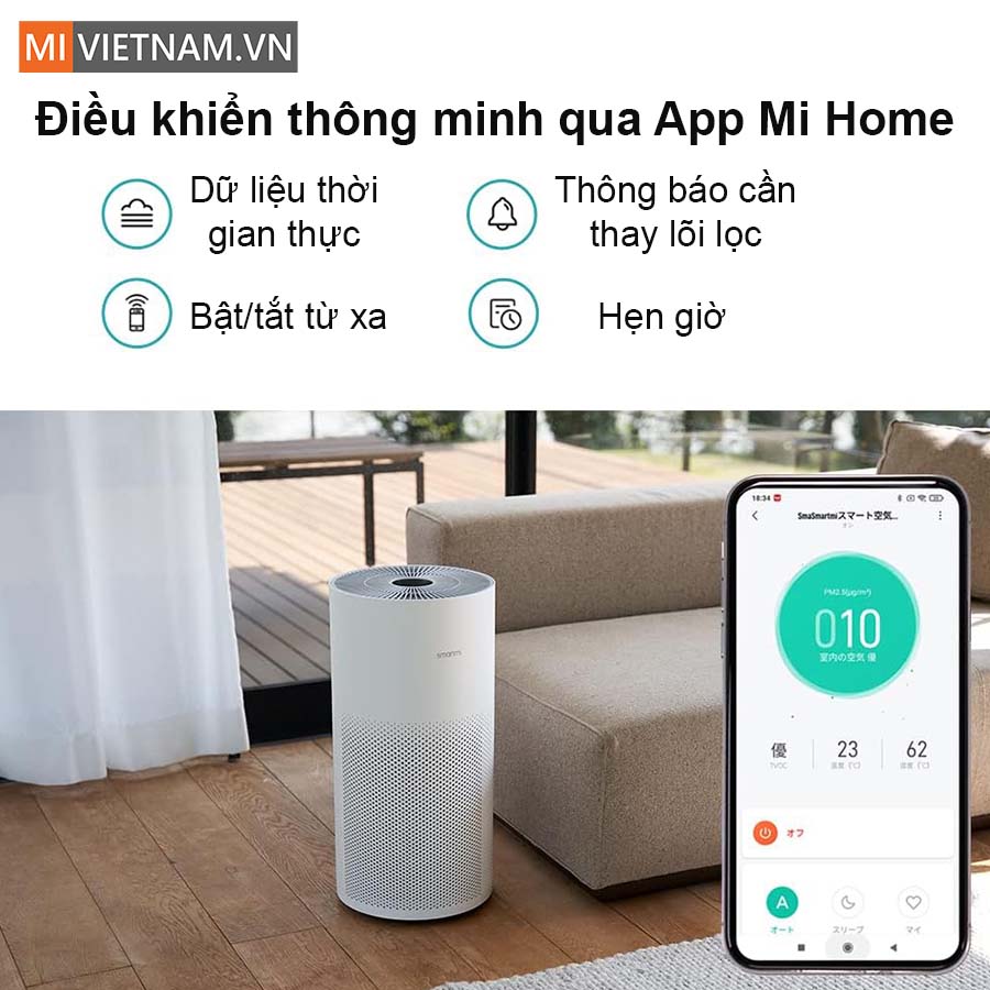 Điều khiển th&ocirc;ng minh, dễ d&agrave;ng kết nối qua app