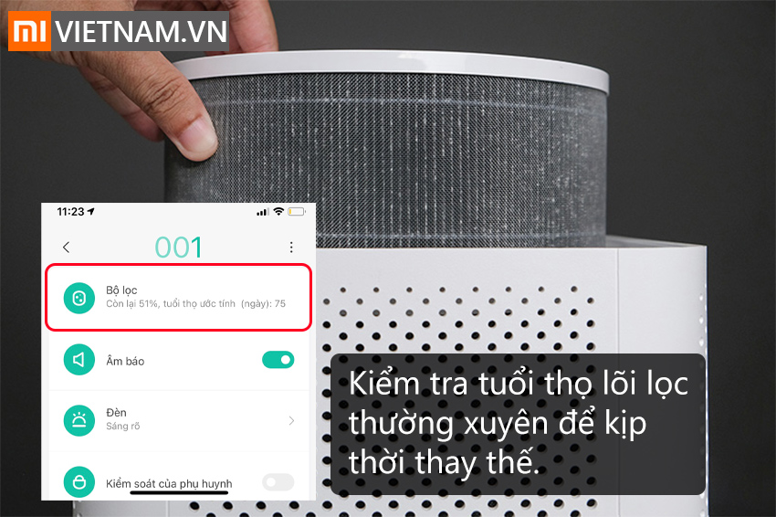 Máy Lọc Không Khí Xiaomi Mi Air Purifier 3C , Bản Quốc Tế - Hàng Chính Hãng. 6 Bộ Lọc Máy Lọc Không Khí Xiaomi Mi Air Purifier 3C