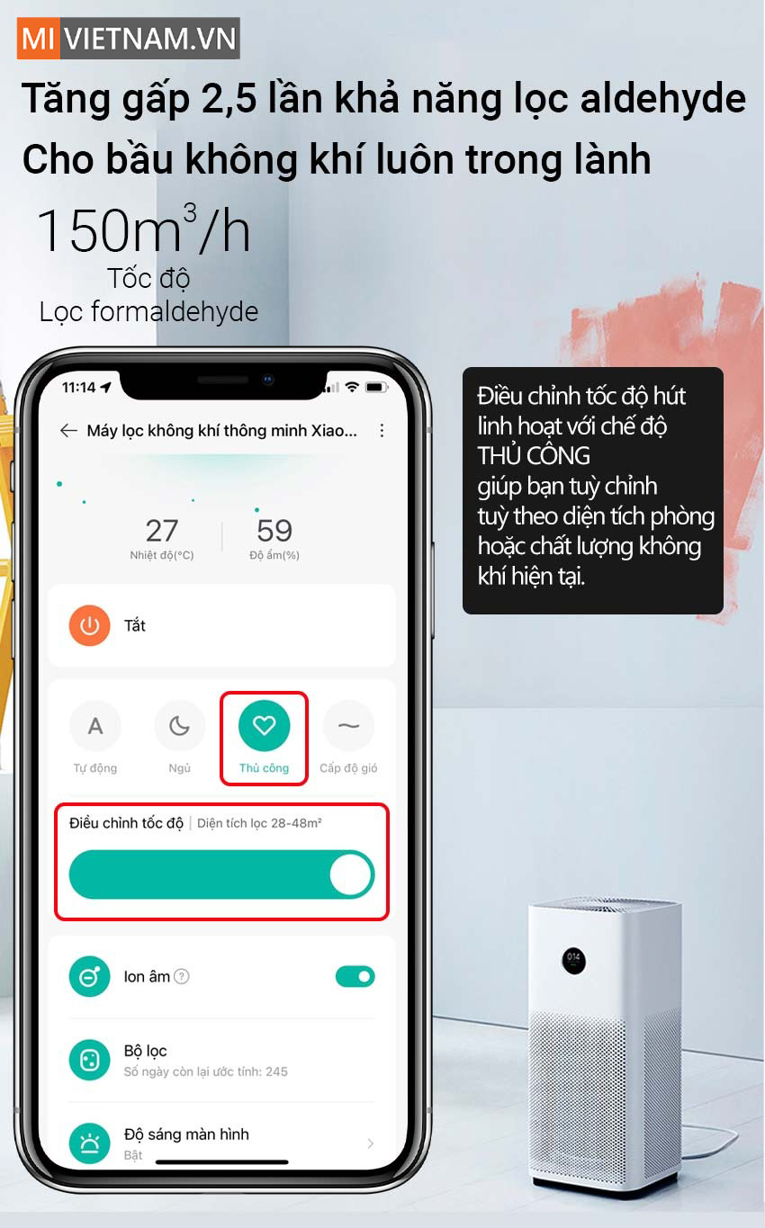 Tăng gấp 2,5 lần khả năng lọc aldehyde cho bầu kh&ocirc;ng kh&iacute; lu&ocirc;n trong l&agrave;nh