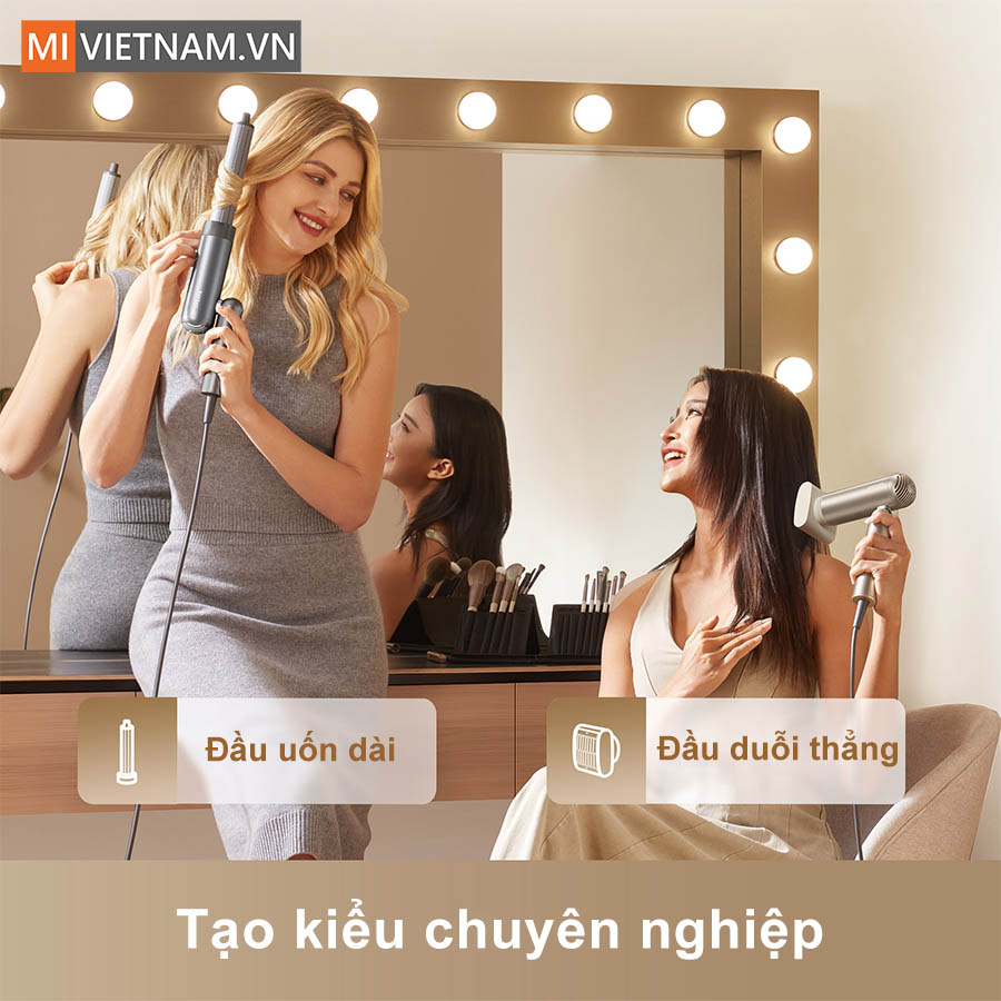 Tạo kiểu t&oacute;c đa dạng với 2 đầu tạo kiểu linh hoạt