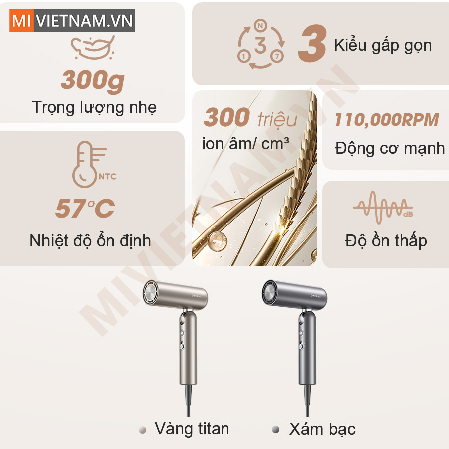 M&aacute;y sấy v&agrave; tạo kiểu gấp gọn Dreame Pocket 