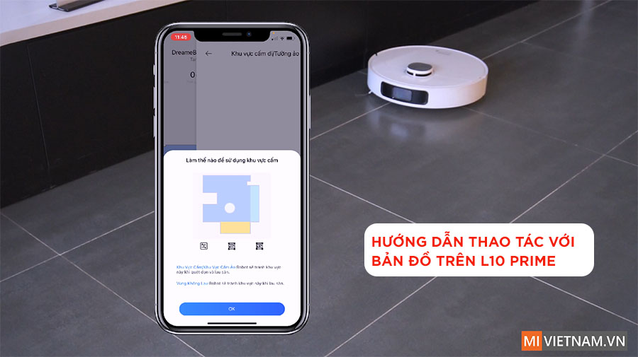 Hướng dẫn sử dụng robot hút bụi lau nhà Dreame L10 Prime 6 Hướng dẫn các thao tác với bản đồ Dreame L10 Prime