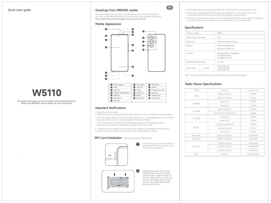 Dreame bất ngờ lấn sân Smartphone với model E1, thiết kế tương tự Galaxy S Ultra 2 Camera 108MP và sự thật về ống kính trang trí