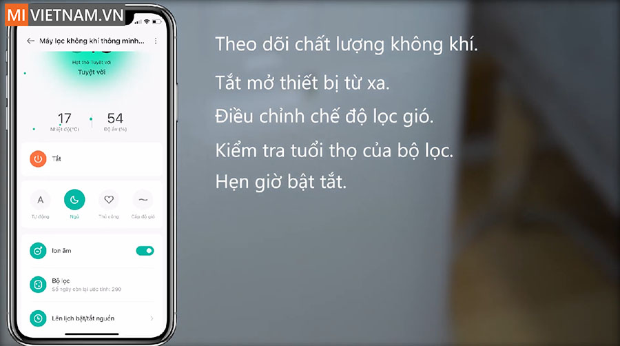 C&aacute;c t&iacute;nh năng tr&ecirc;n ứng dụng Mihome