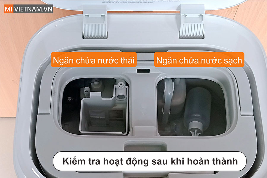 Hướng dẫn lắp đặt bộ bơm xả tự động cho Dreame L10s Ultra SE 9 Kiểm tra hoạt động sau khi hoàn thành