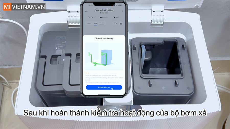 Kiểm tra hoạt động của bộ bơm xả