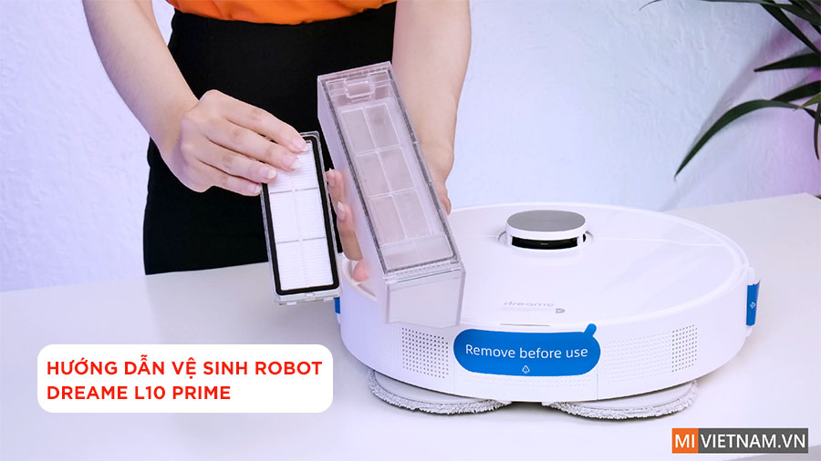 Hướng dẫn sử dụng robot hút bụi lau nhà Dreame L10 Prime 7 Hướng dẫn vệ sinh robot hút bụi Dreame L10 Prime