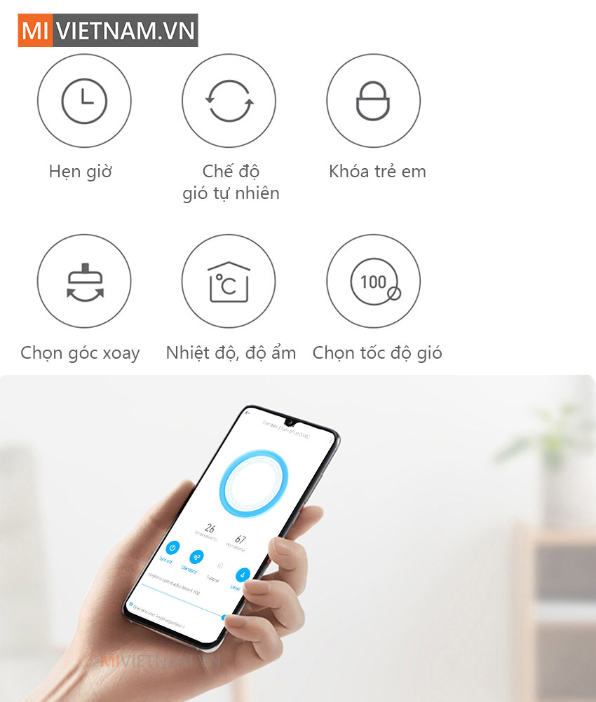 Quạt Điện Th&ocirc;ng Minh Xiaomi Smartmi Fan Gen 3