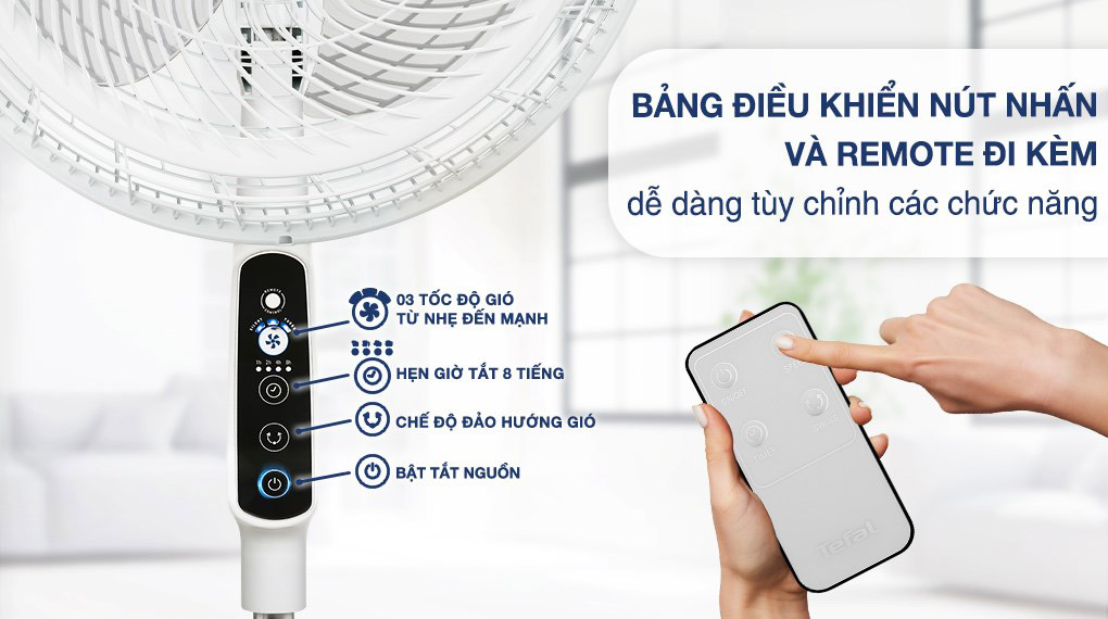 Điều khiển dễ d&agrave;ng c&ugrave;ng khả năng hẹn giờ l&ecirc;n tới 8 tiếng