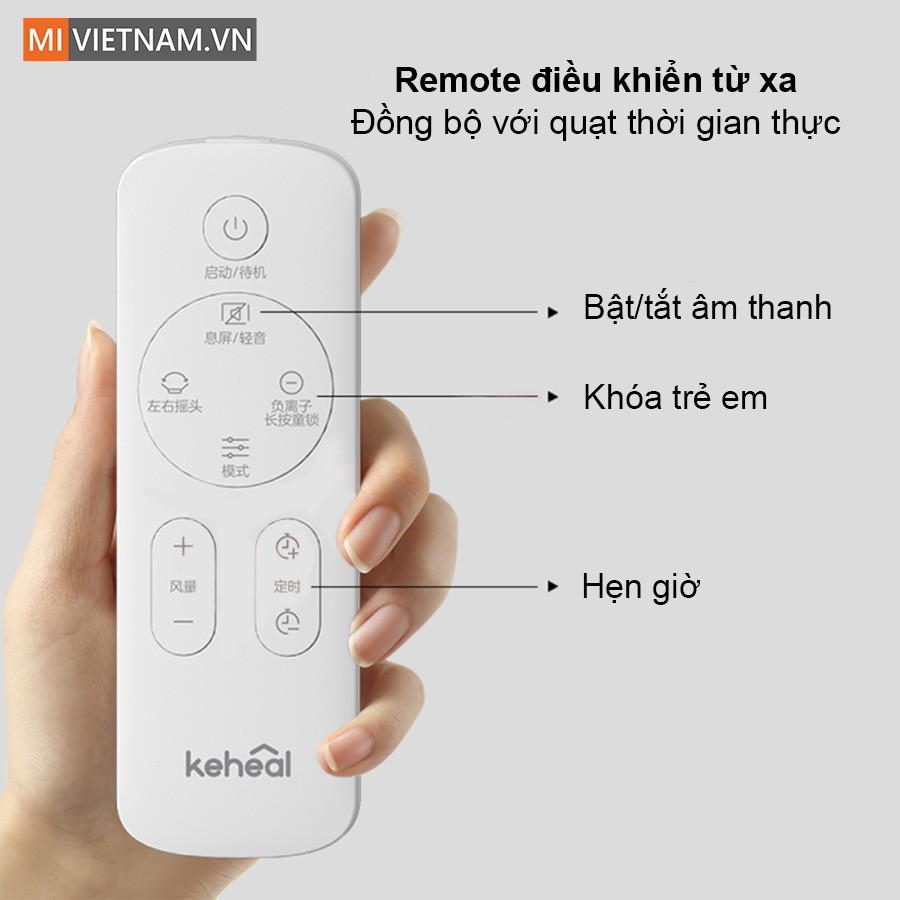 Quạt Không Cánh Keheal A4 15 Màn hình điều khiển trực quan cùng remote cầm tay tiện lợi