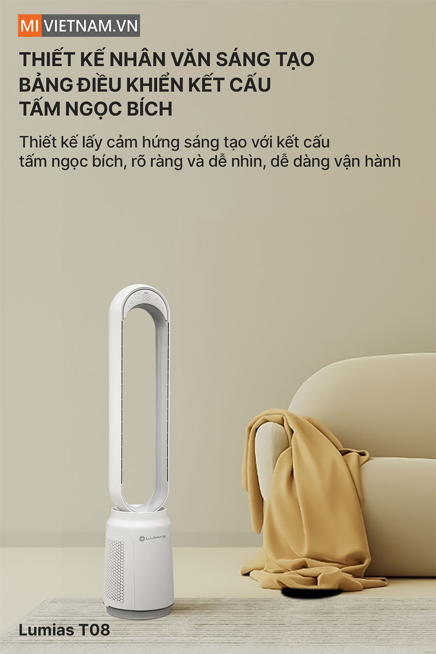 Quạt kh&ocirc;ng c&aacute;nh Lumias T08