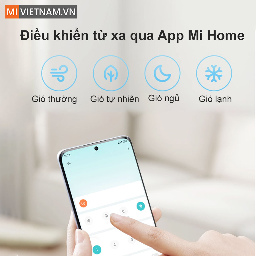 Điều khiển dễ d&agrave;ng th&ocirc;ng qua ứng dụng di động