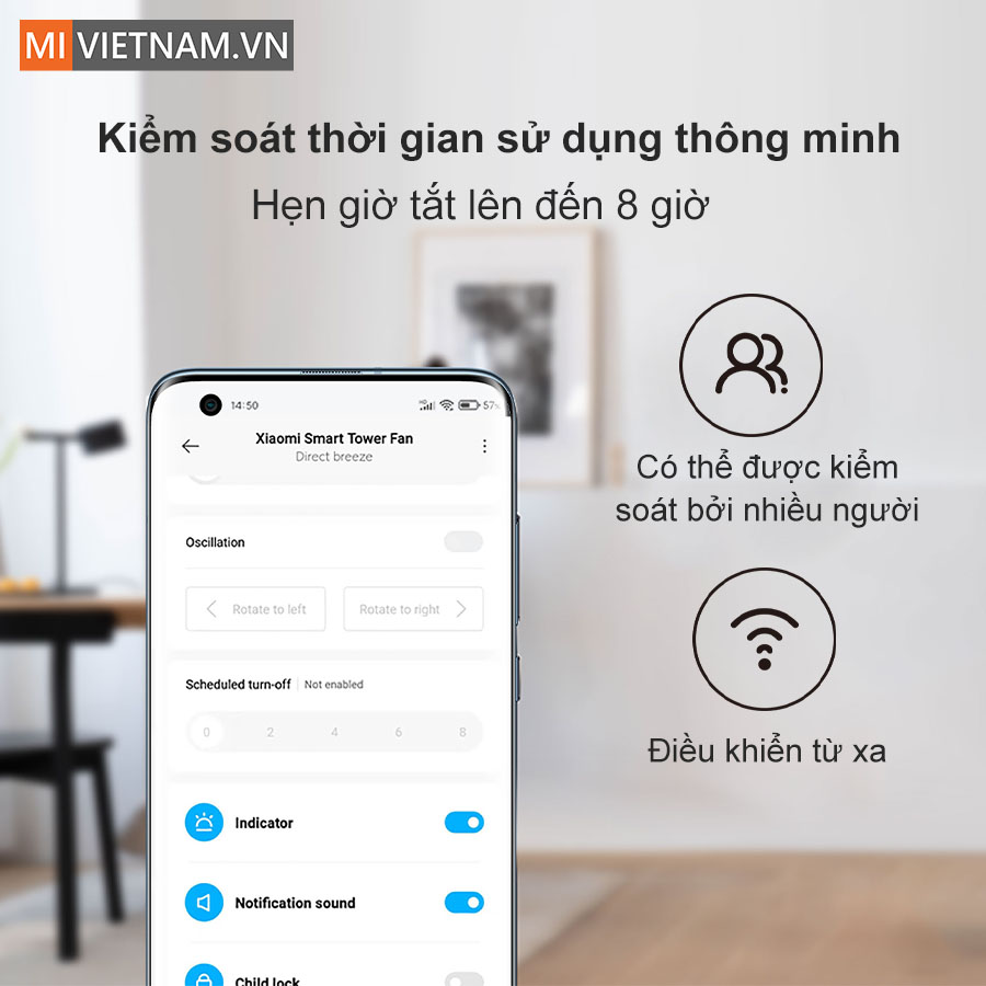 Quạt tháp thông minh Xiaomi EU - Hàng Chính Hãng 13 Quạt tháp thông minh Xiaomi EU