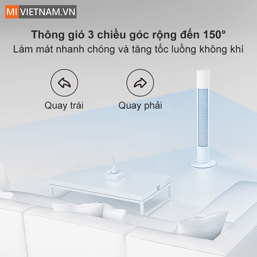 Quạt tháp thông minh Xiaomi EU - Hàng Chính Hãng 7 Quạt tháp thông minh Xiaomi EU