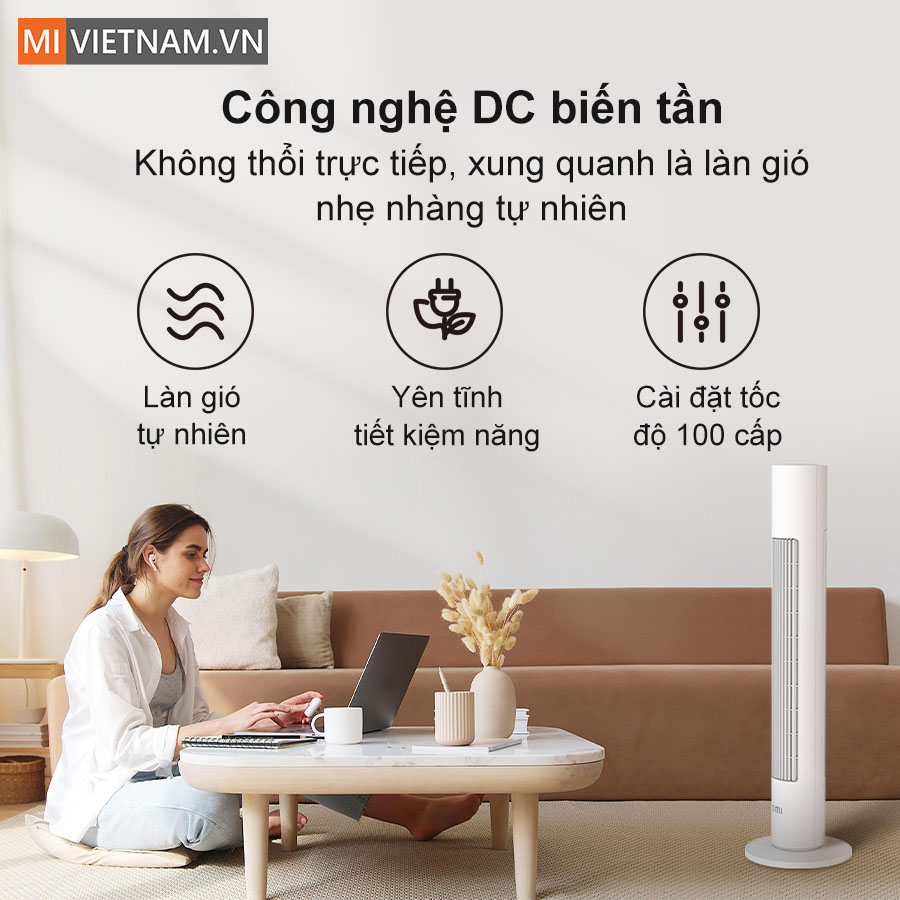 Quạt tháp thông minh Xiaomi EU - Hàng Chính Hãng 5 Quạt tháp thông minh Xiaomi EU