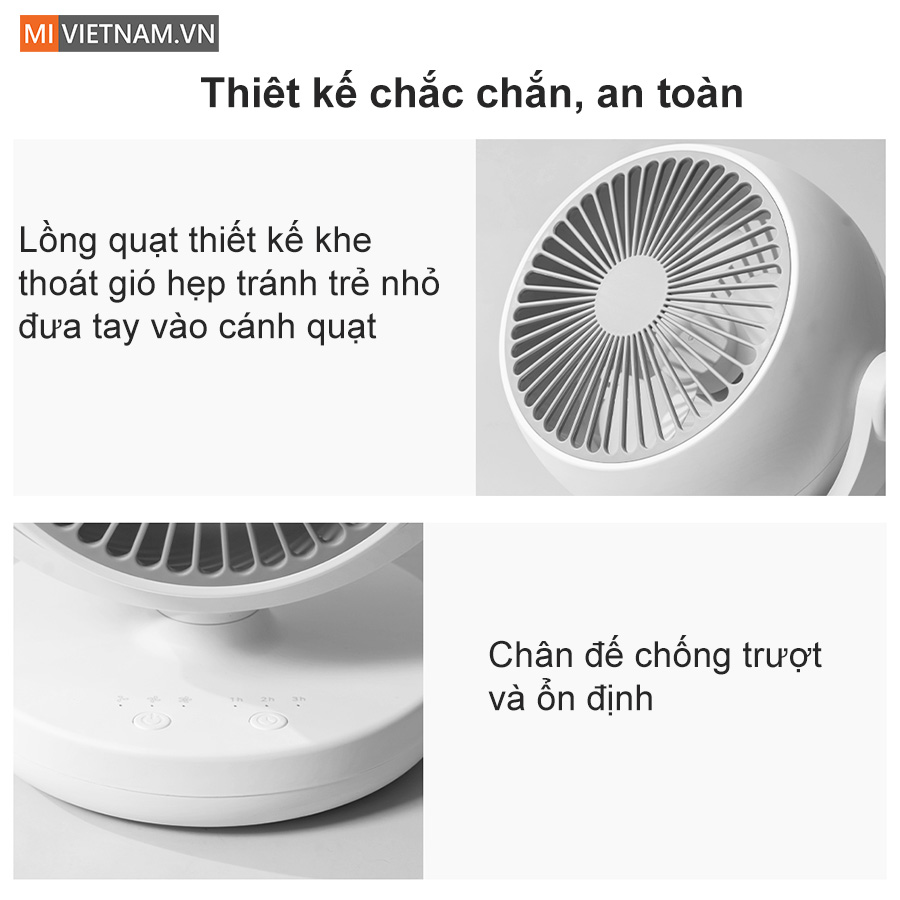 Quạt Tích Điện Mini Để Bàn Xiaomi Lydsto XD-ZMXHS02 10 Quạt Tích Điện Mini Để Bàn Xiaomi Lydsto XD-ZMXHS02