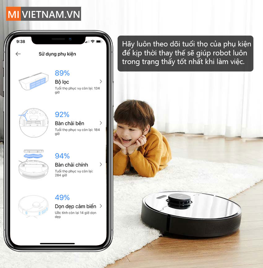 Theo D&otilde;i Phụ Kiện Robot H&uacute;t Bụi Lau Nh&agrave; Dreame Bot L10 Pro
