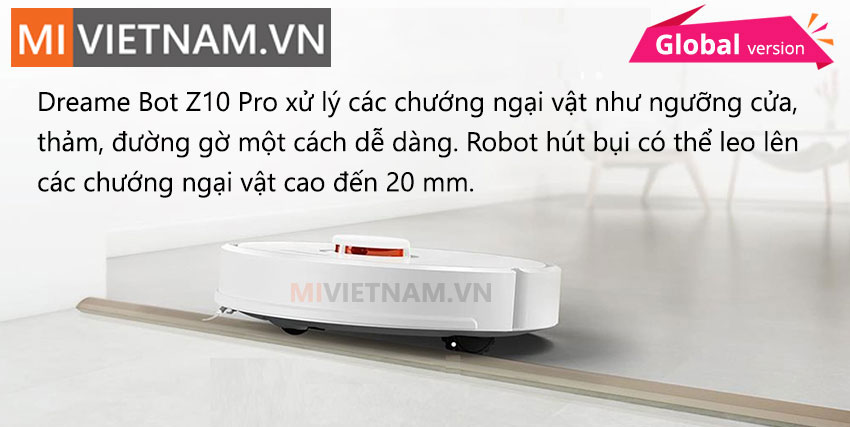 Vượt chướng ngại vật Robot H&uacute;t Bụi Lau Nh&agrave; Dreame Bot Z10 Pro