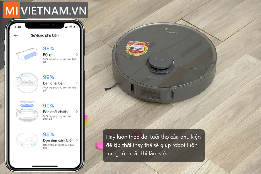 Phụ kiện Robot H&uacute;t Bụi Lau Nh&agrave; Dreame Bot Z10 Pro