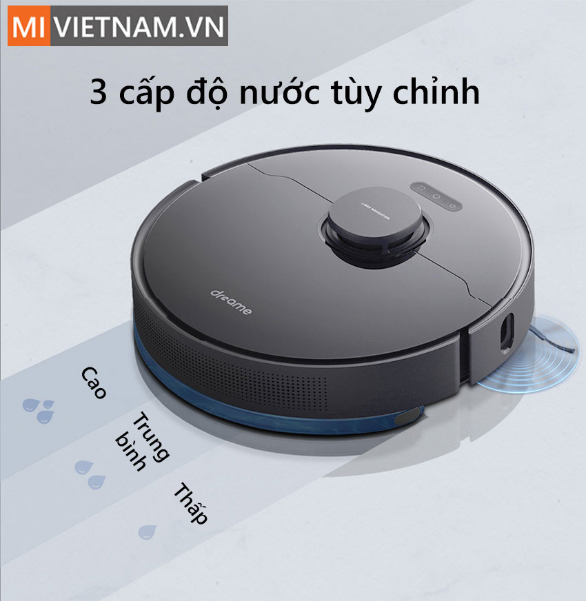 T&ugrave;y chỉnh lượng nước Robot H&uacute;t Bụi Lau Nh&agrave; Dreame Bot Z10 Pro
