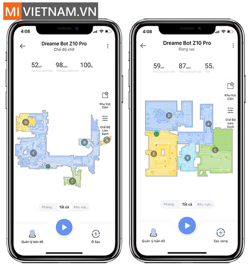 App Robot H&uacute;t Bụi Lau Nh&agrave; Dreame Bot Z10 Pro