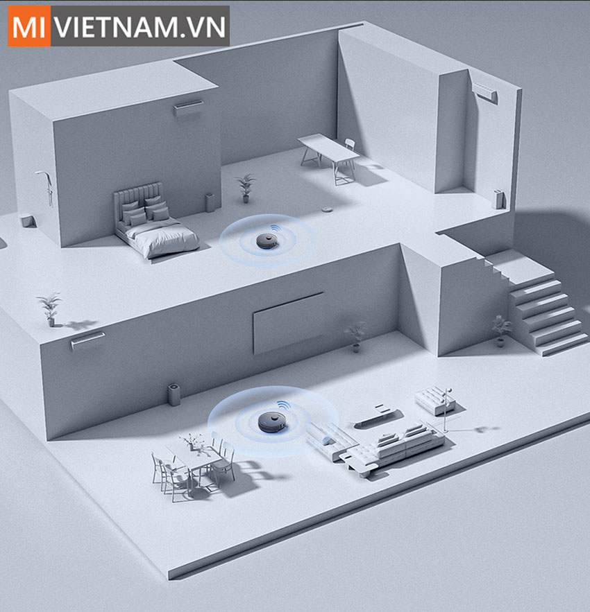 Ph&acirc;n chia từng ph&ograve;ng Robot H&uacute;t Bụi Lau Nh&agrave; Dreame Bot Z10 Pro