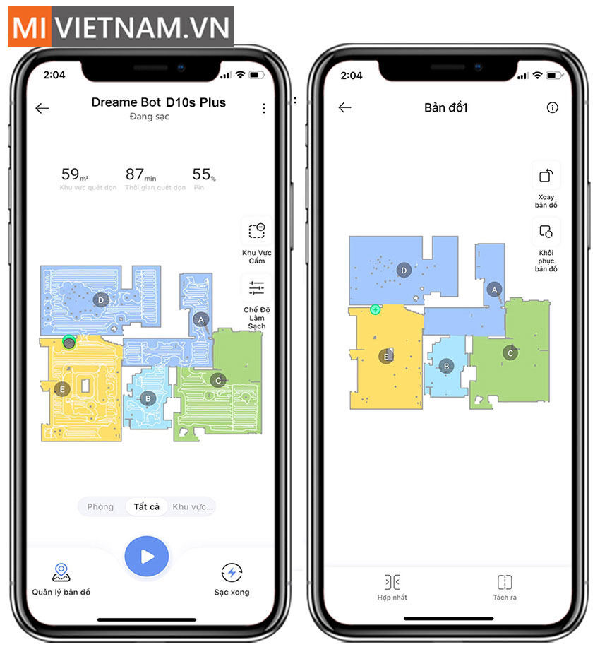 Robot H&uacute;t Bụi Lau Nh&agrave; Dreame D10S Plus