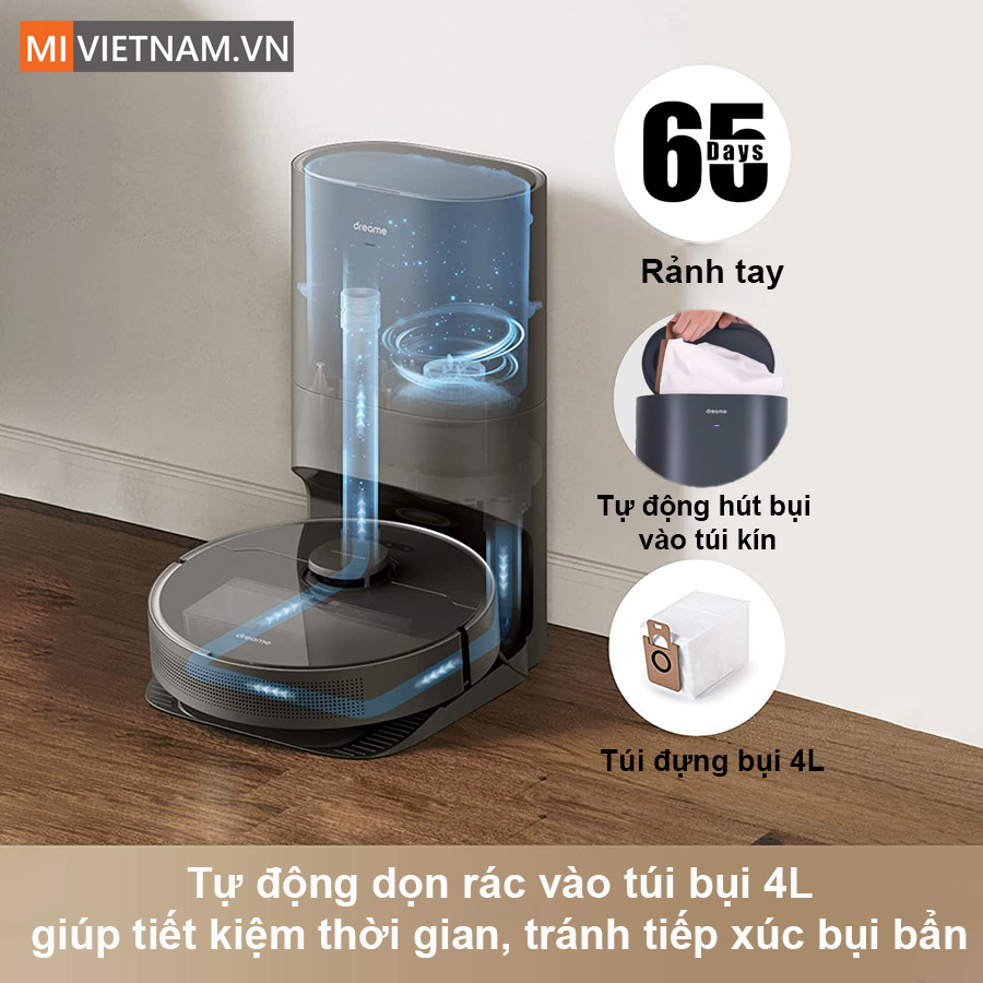 Robot H&uacute;t Bụi Lau Nh&agrave; Dreame D10S Plus