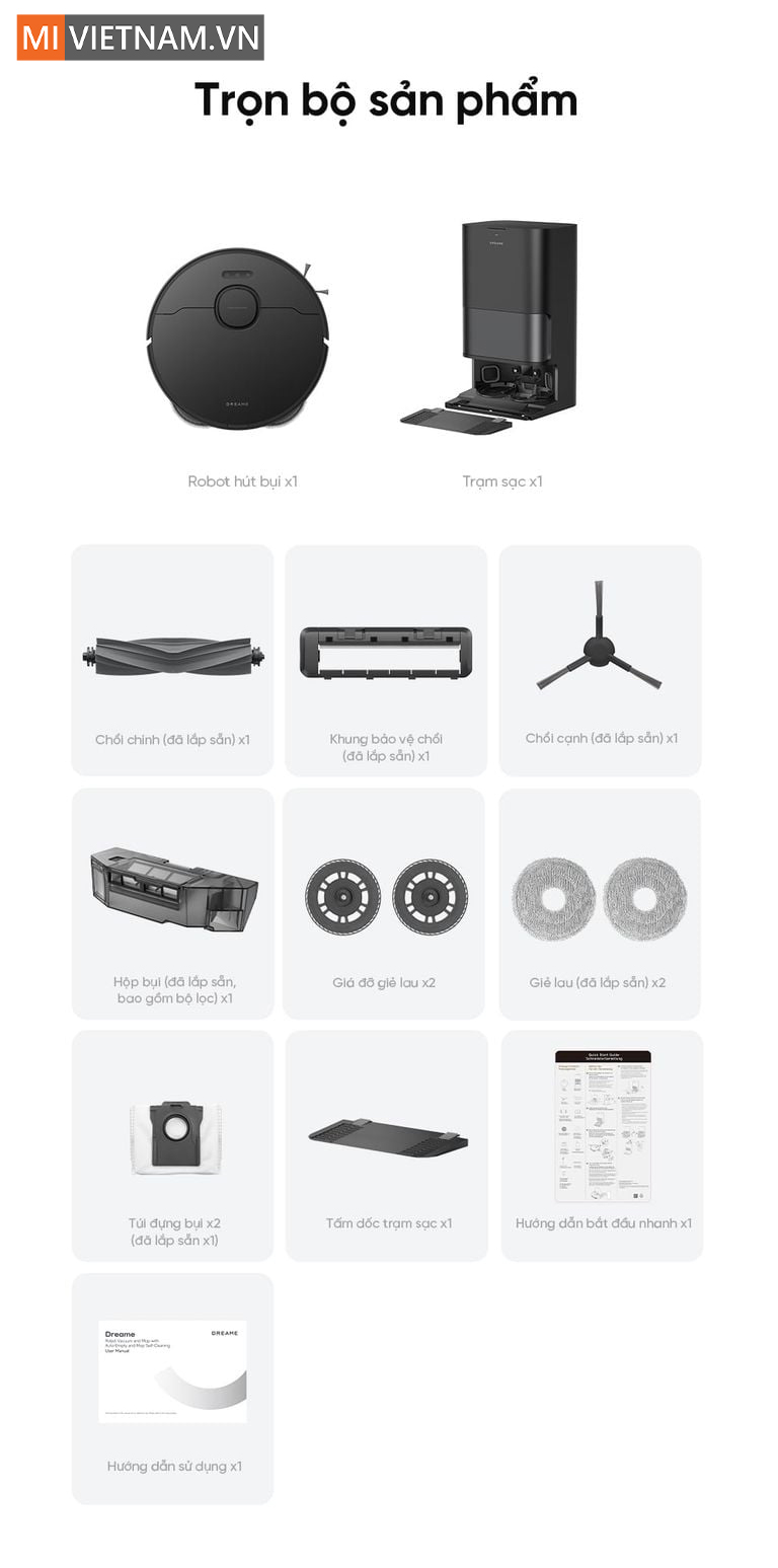 Robot h&uacute;t bụi lau nh&agrave; Dreame D30 Ultra