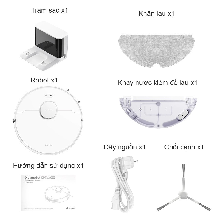 Dreame D9 Max m&agrave;u trắng