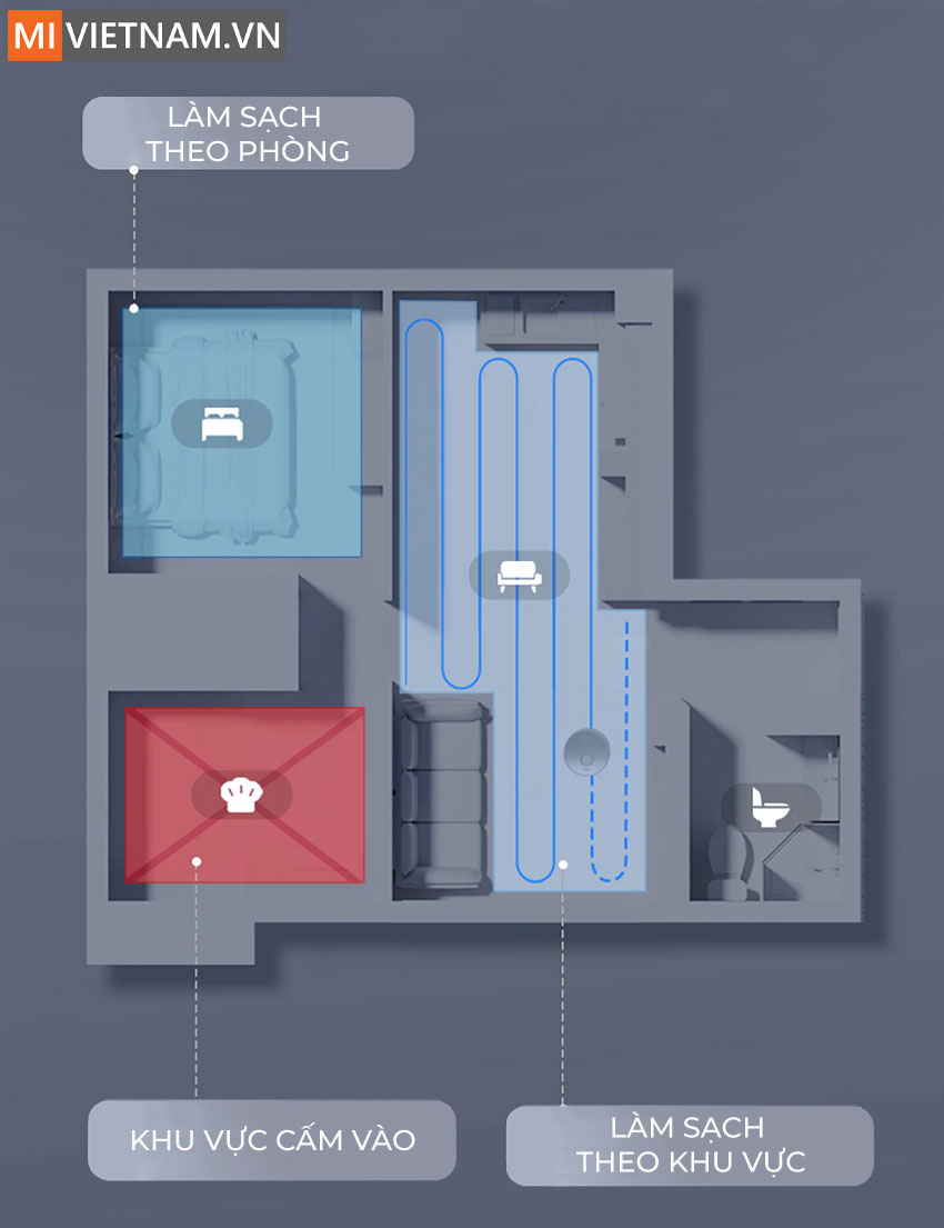 L&agrave;m sạch theo ph&ograve;ng, theo khu vực