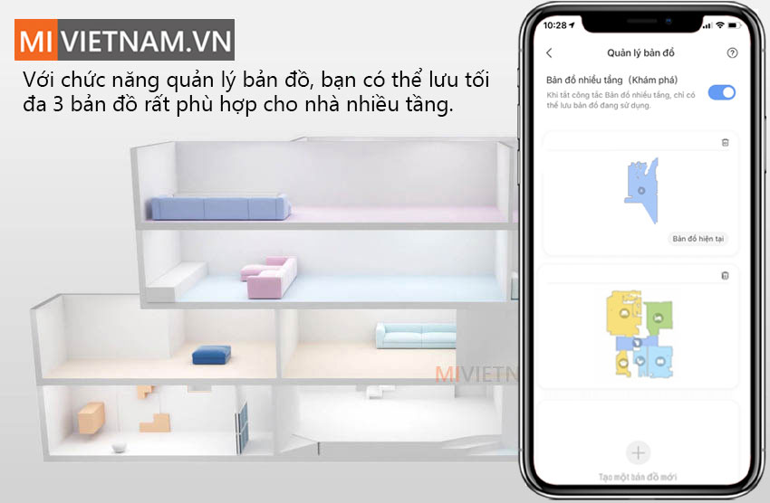 Lưu trữ tối đa 3 bản đồ