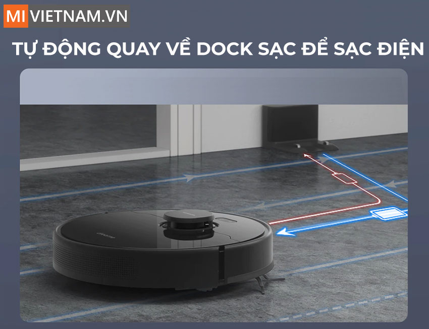 Tự động quay về dock sạc để sạc điện