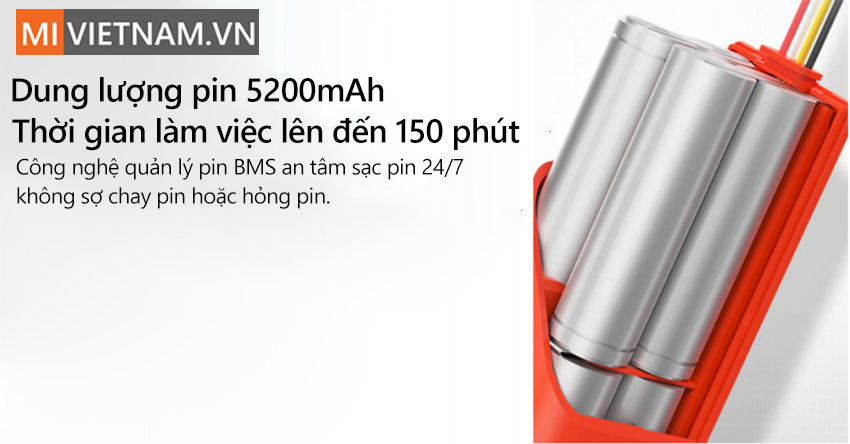Dung lượng pin lớn 5200mAh