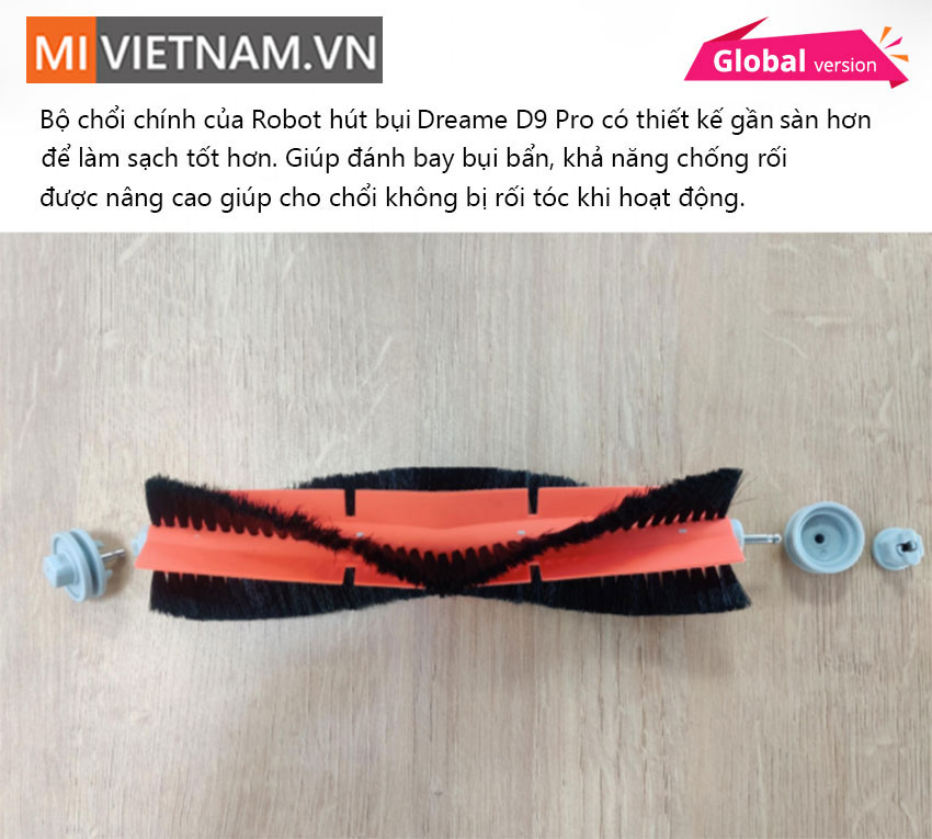 Robot Hút Bụi Lau Nhà Dreame D9 Pro - D9 Max – Hàng Công ty – Bản Quốc tế 25 Chổi Chính Robot Hút Bụi Lau Nhà Dreame D9 Pro