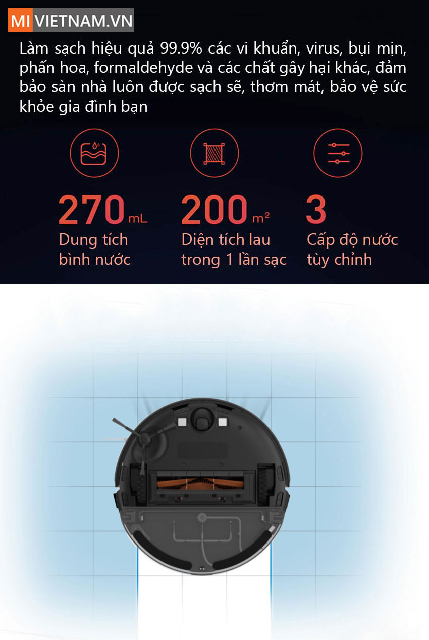Robot Hút Bụi Lau Nhà Dreame D9 Pro - D9 Max – Hàng Công ty – Bản Quốc tế 22 Robot Hút Bụi Lau Nhà Dreame D9 Pro