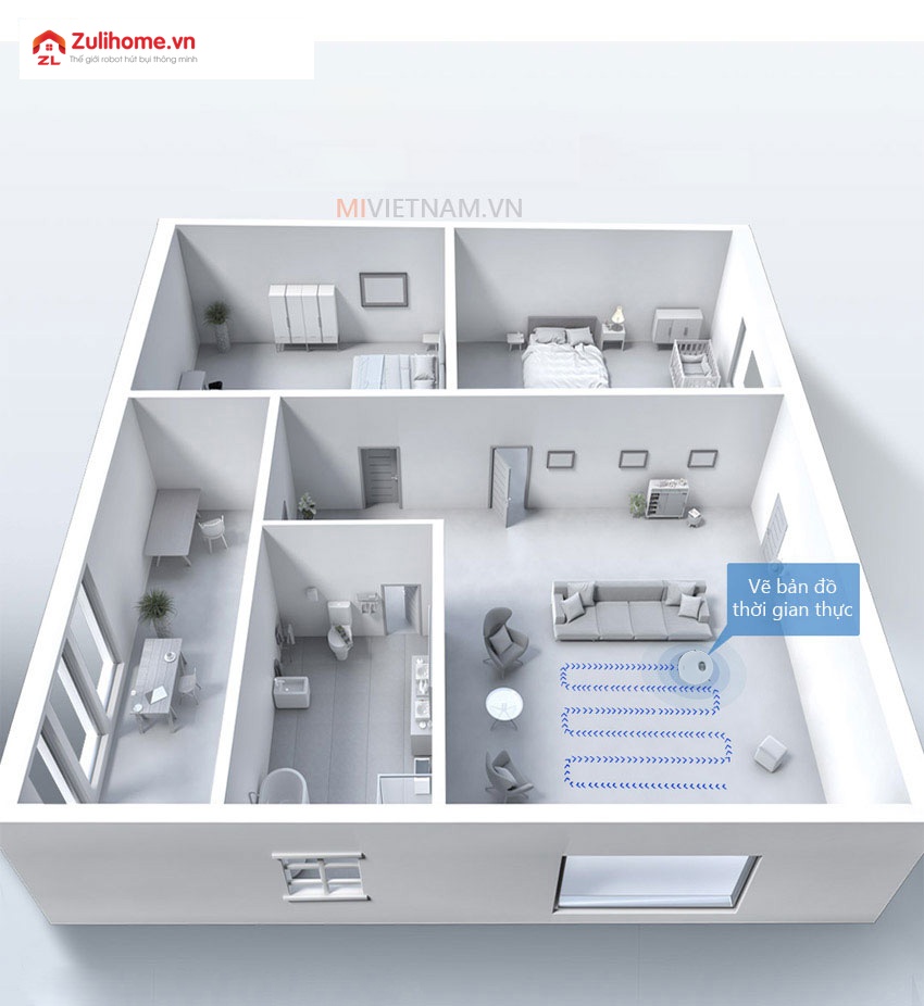 Robot h&uacute;t bụi lau nh&agrave; Dreame L10 Prime tự động giặt v&agrave; l&agrave;m kh&ocirc; giẻ