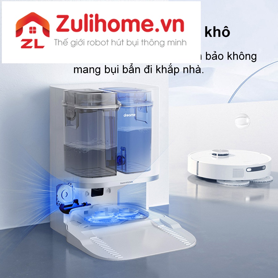 Robot h&uacute;t bụi lau nh&agrave; Dreame L10 Prime tự động giặt v&agrave; l&agrave;m kh&ocirc; giẻ