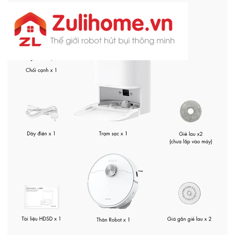 Dreame L10 Prime v&agrave; c&aacute;c phụ kiện