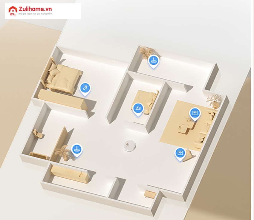 Robot h&uacute;t bụi lau nh&agrave; Dreame L10 Prime tự động giặt v&agrave; l&agrave;m kh&ocirc; giẻ