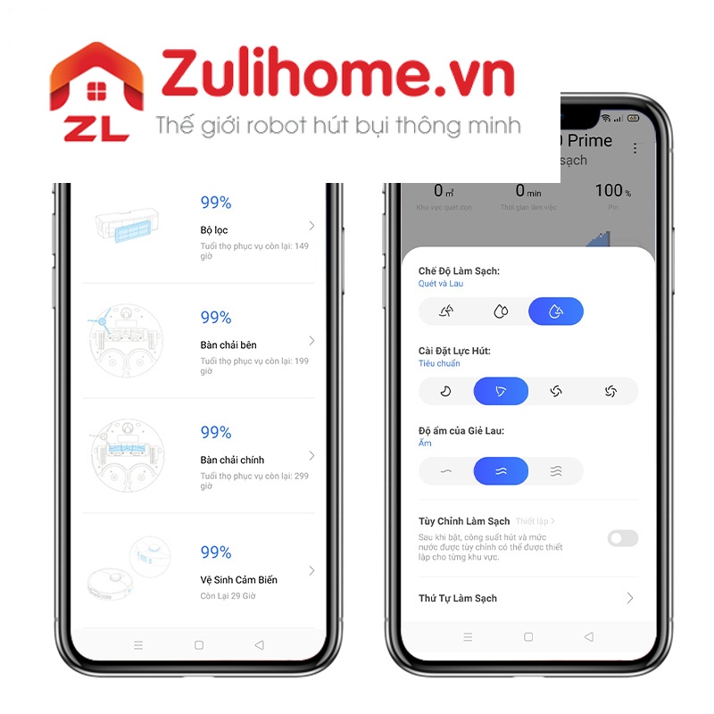 Kiểm tra thời gian sử dụng phụ kiện robot