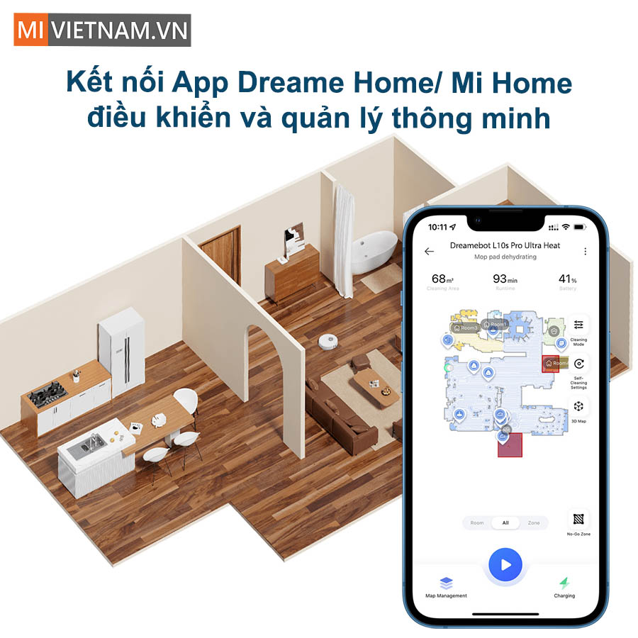 Kết nối app Dreame Home/ Mihome điều khiển th&ocirc;ng minh