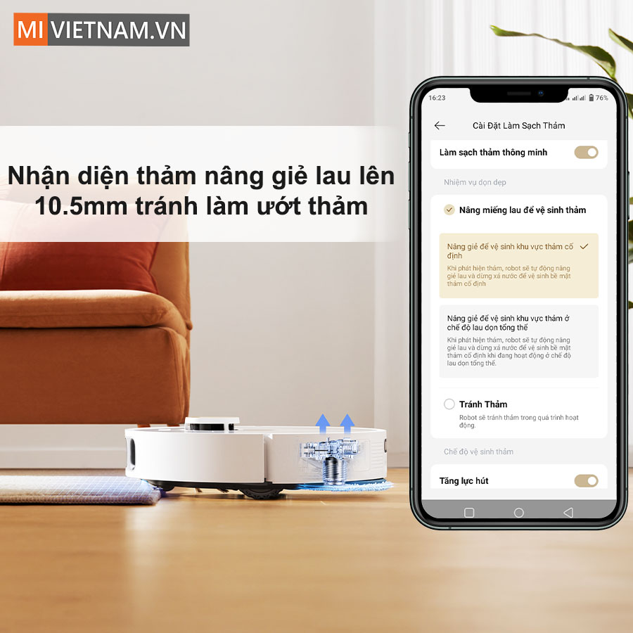 Tự động n&acirc;ng giẻ l&ecirc;n 10.5mm