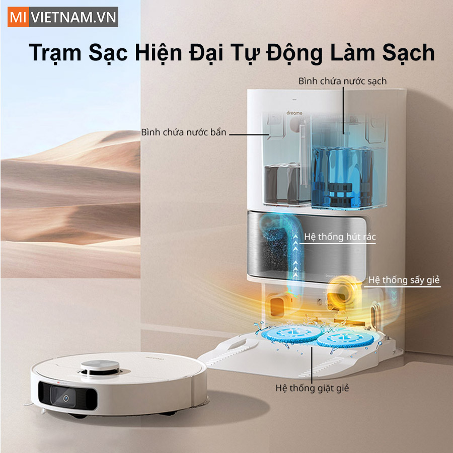 Trạm sạc th&ocirc;ng minh tự động l&agrave;m sạch