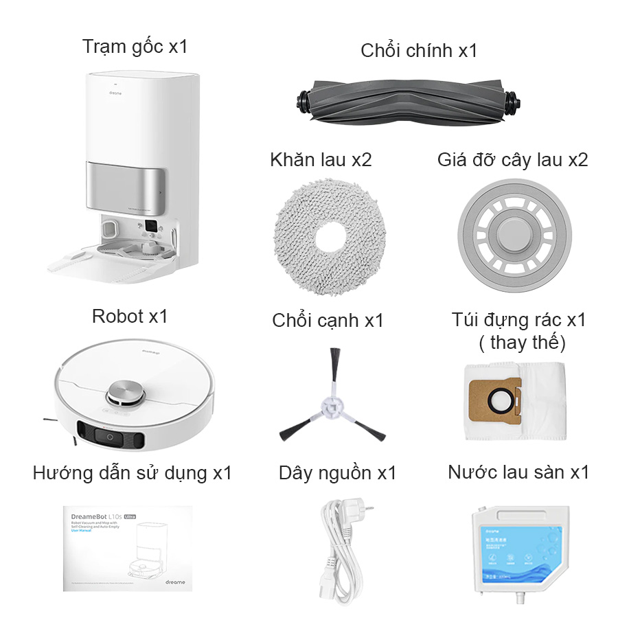 robot h&uacute;t bụi lau nh&agrave; Dreame L10s Ultra