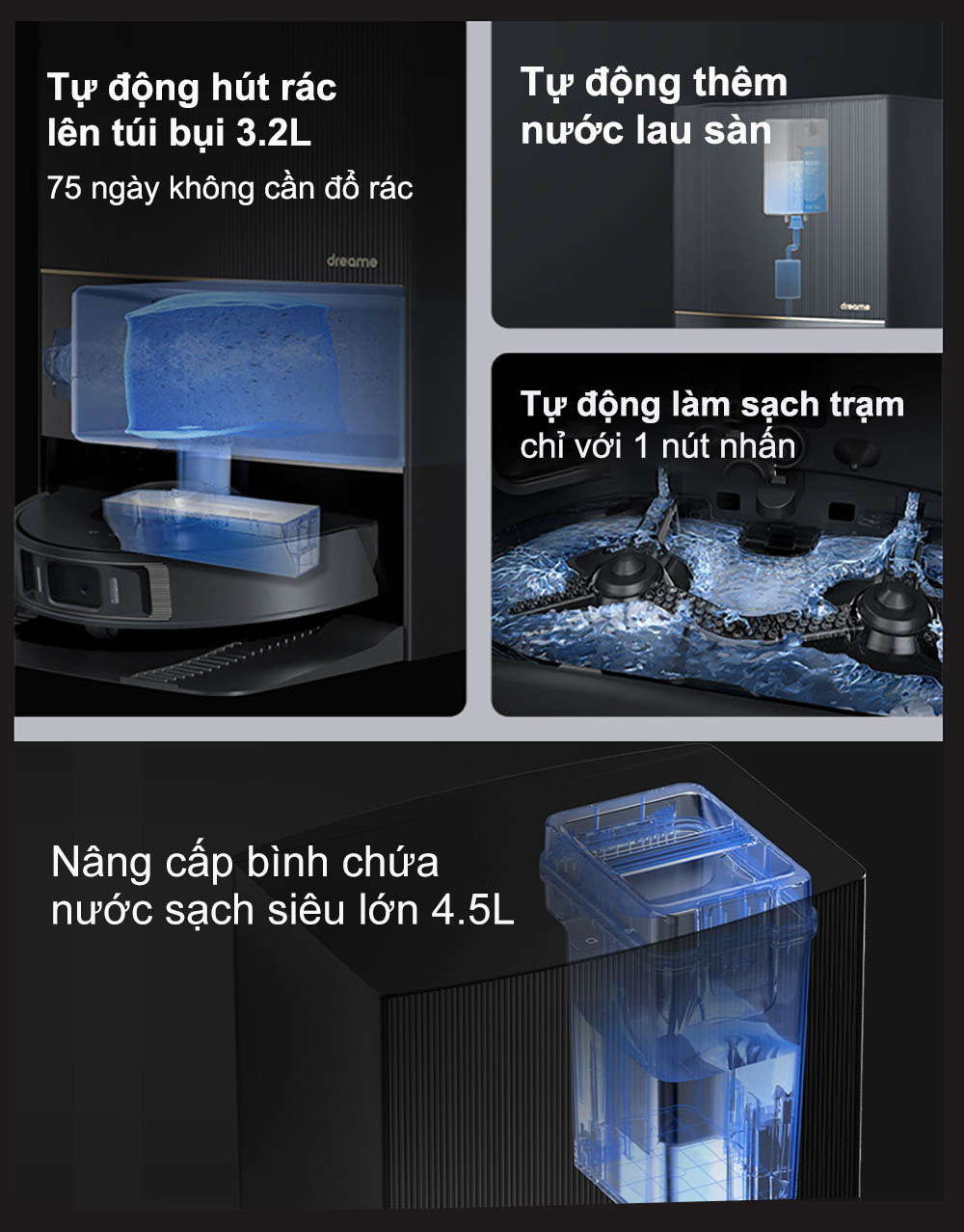 Robot Hút Bụi Lau Nhà Dreame L20 Ultra - Bản Quốc Tế 24 Robot Hút Bụi Lau Nhà Dreame L20 Ultra Tự động giặt , sấy khô khăn lau