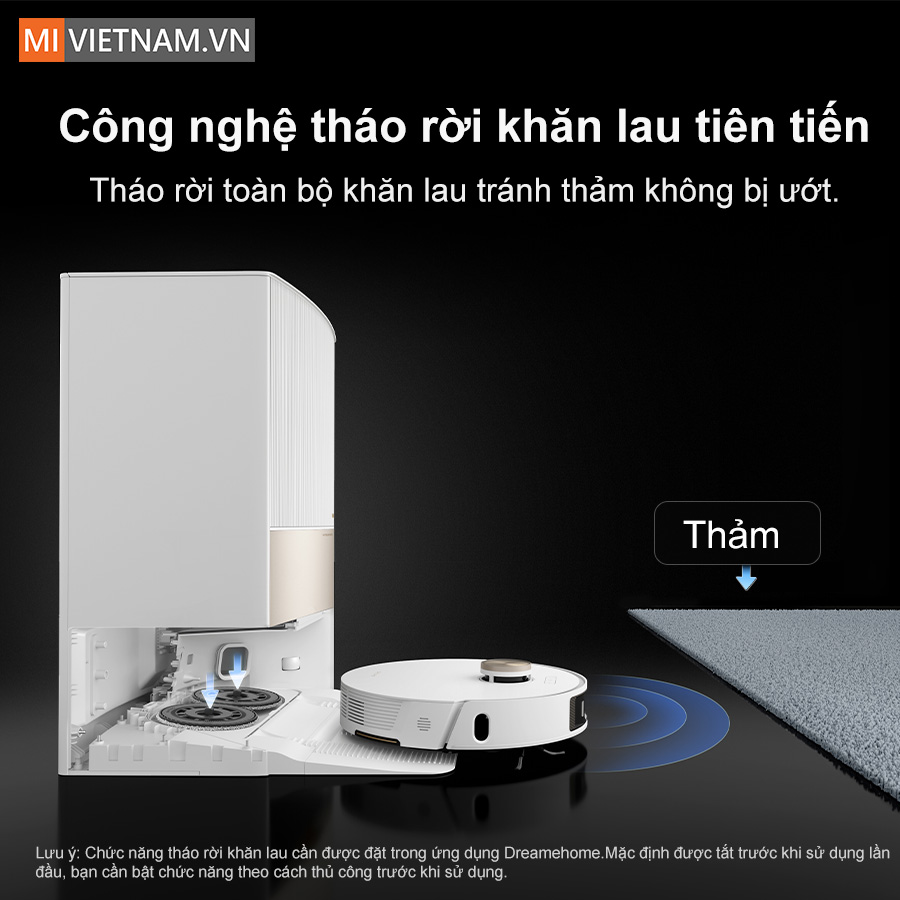 Robot Hút Bụi Lau Nhà Dreame L20 Ultra - Bản Quốc Tế 26 Dreame L20 Ultra tự động tháo khăn lau khi chuyển sang chế độ chỉ hút