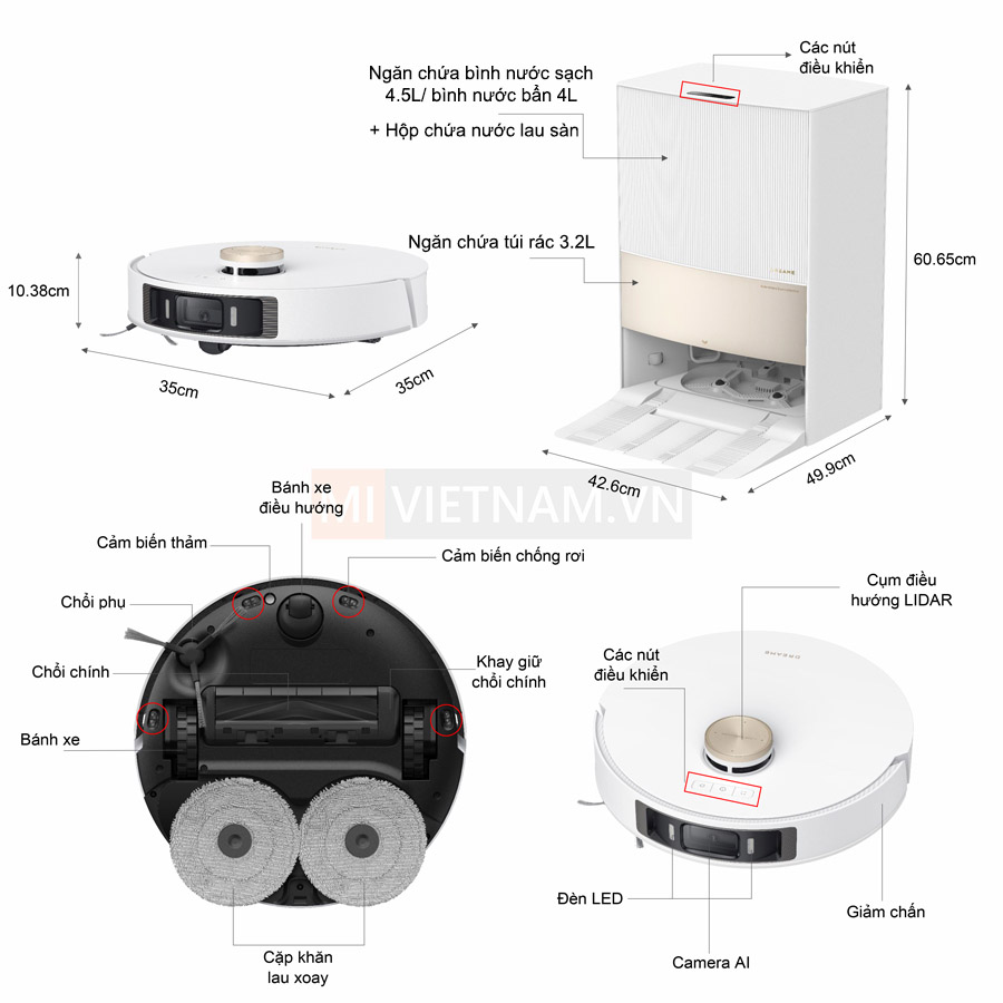 Robot Hút Bụi Lau Nhà Dreame L20 Ultra - Bản Quốc Tế 10 Robot Hút Bụi Lau Nhà Dreame L20 Ultra