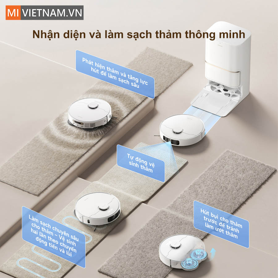 Nhận diện v&agrave; l&agrave;m sạch thảm th&ocirc;ng minh