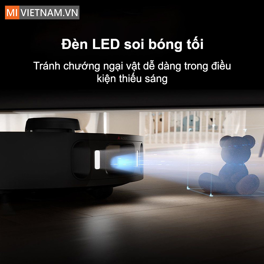 Robot hút bụi lau nhà Dreame X30 Master - Bản Quốc Tế 18 đèn LED chiếu sáng